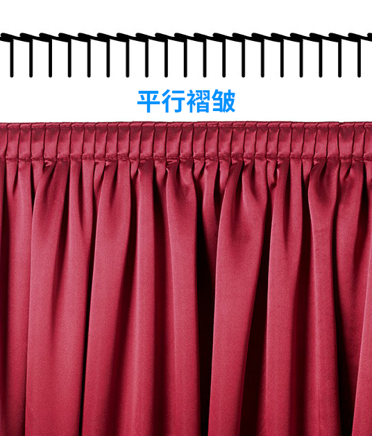 通用舞臺吊桿帶您了解箱形\平行\(zhòng)刀形\捏形\按扣軌道等舞臺幕布褶皺類型(附圖)