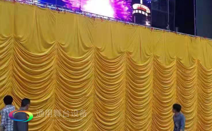 箱形\平行\(zhòng)刀形\捏形\按扣軌道等舞臺阻燃幕布褶皺類型概述介紹(附圖)